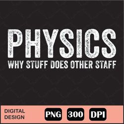 Physics Why Stuff Does Funny Geek Nerd Vintage Png Digital File Download