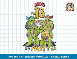 Teenage Mutant Ninja Turtles 18th Birthday Pizza Party png, digital download,clipart, PNG, Instant Download, Digital dow