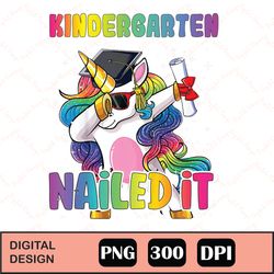 Dabbing Kindergarten Unicorn Graduation Png Digital File Download