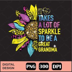 It Takes A Lot Of S-Parkle To Be A Nurse Leopard Colorful Sunflower Gifts Design Sublimation Png File Download,Stethosco