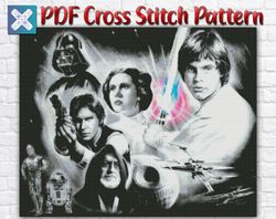 Star Wars Cross Stitch Pattern / Darth Vader PDF Cross Stitch Chart / Yoda Cross Stitch Pattern / Instant PrintablPDF