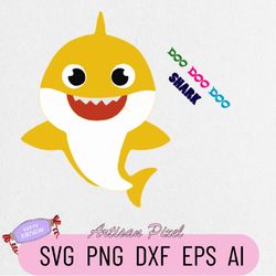 Baby Shark Svg, Shark Svg, Shark Baby Boy Svg, Shark do do do, Baby Shirt Design, Silhouette, Cricut Cut Files SVG,