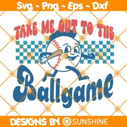 take me out to the ball game svg, sports svg, baseball mom svg, retro baseball svg, vintage baseball svg