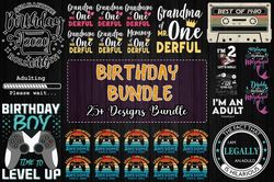 25 Designs Birthday Bundle Svg, Birthday Gamer Svg, Birthday Family Svg
