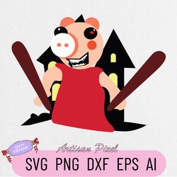 Piggy Roblox SVG Roblox Girl SVG - SVGbees