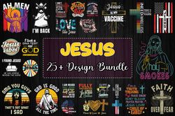 25 Designs Jesus Bundle Svg, Jesus Svg, Jesus Vector, Jesus Clipart