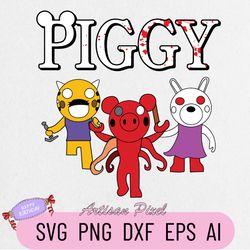 Piggy Roblox Svg PNG Roblox Characters Svg Piggy Devil Svg 
