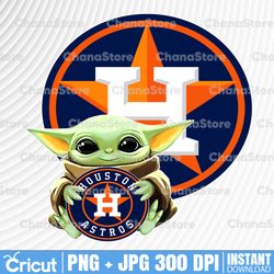 Baby Yoda with HOUSTON Astros Baseball PNG,  Baby Yoda MLB png,  png, Sublimation ready, png files for sublimation
