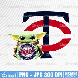 Baby Yoda with Minnesota Twins Baseball PNG,  Baby Yoda MLB png, MLB png, Sublimation ready, png files for sublimation