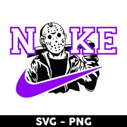 Jason Voorhees Nike Logo Svg, Nike Logo Svg, Jason Voorhees Horror Svg, Nike Halloween Svg, Png Dxf Eps - Digital File