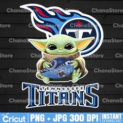 Baby Yoda with Tennessee Titans NFL png,  Baby Yoda NFL png, NFL png, Sublimation ready, png files for sublimation,
