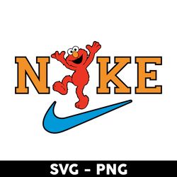 Elmo Nike Svg, Nike Logo Svg, Red Monster Nike Svg, Nike Sesame Street Svg, Png Dxf Eps File - Digital File