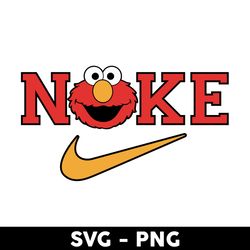 Red Monster Nike Svg, Nike Elmo Svg, Nike Logo Svg, Nike Sesame Street Svg, Png Dxf Eps File - Digital File