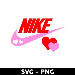 Nike Swoosh Heart Svg, Nike Valentine Day Svg, Nike Logo Svg, Valentine Day Svg, Png Dxf Eps File - Digital File
