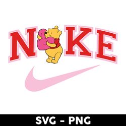 Pooh Heart Nike Svg, Nike Logo Svg, Winnie The Pooh Svg, Png Dxf Eps Digital File - Digital File