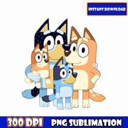 bluey png, bluey family png, bluey layered png, bluey mom png, bluey dad png
