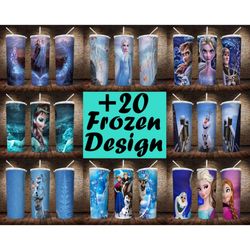 20 Frozen Tumbler Bundle, Mega Tumbler Bundle, Tumbler Bundle Design, Sublimation Tumbler bundle, 20oz skinny Tumbler