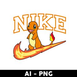 Hitokage Nike Png, Nike Logo Png, Hitokage Png, Pokemon Nike Logo Png, Ai Digital File - Digital File