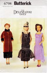 Butterick 6798 Doll clothes patterns for 11-1/2 Inch dolls, Vintage pattern, Instruction in FRENCH, Digital download PDF