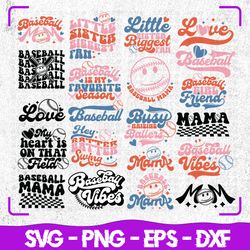 Retro Baseball SVG Bundle, Baseball Mama SVG, Cricut, Svg Files, svg, Digital Files Svg, Silhouette, File For Cricut,