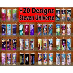 20 Steven Universe Tumbler, Mega Tumbler Bundle,Tumbler Bundle Design,Sublimation Tumbler bundle, 20oz skinny Tumbler