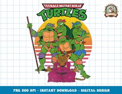 Teenage Mutant Ninja Turtles Retro Sun Group png, digital download,clipart, PNG, Instant Download, Digital download, PNG