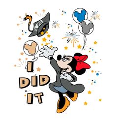 I Did It Mickey And Friends Disney Graduate Shirt Design SVG File