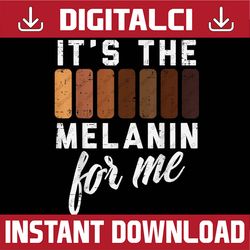 Melanin For Me Black Pride BHM African BLM, Freedom, Black woman, Since 1865 PNG Sublimation