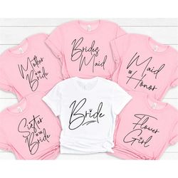 Bride Shirt, Bachelorette Party Shirt, Team Bride Shirt, Brides Maid Shirt, Maid Of Honor Tee, Mother Of The Tee, Sister