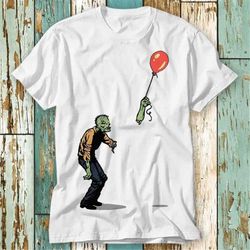 Zombie Banksy Girl Heart Baloon T Shirt Top Design Unisex Ladies Mens Tee Retro Fashion Vintage Shirt S789