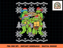 TMNT Ugly X-Mas Snow Flakes With Santa Hats png, digital download,clipart, PNG, Instant Download, Digital download, PNG