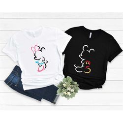 Mickey Silhouette Shirt, Minnie Silhouette Shirt, Disney Shirt, Simple Disney Shirt, Disney Vacation Shirt, Disney Coupl