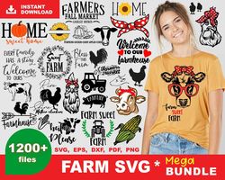 1200 Mega Farm Bundle, Trending Svg, Cow Svg