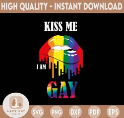 Kiss Me I'm Gay | Pride Svg, Pride LGBT, Gay Pride svg, Bisexual Pride File for Cricut, Digital Download