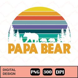 Vintage Papa Bear Png, Papa Png, Father's Day Png, Sublimation Designs Downloads