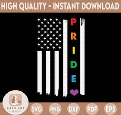 Gay Pride USA Flag America American Rainbow Flag LGBT Pride Rights Homosexual Lesbian Love Design Element Logo Png Clipa