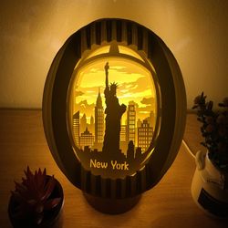 new york city sphere popup 18x18cm with lightbox template 8x8 inch - digital file - globe popup - svg files - pop-up car