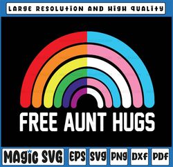 Free Aunt Hugs Svg, Rainbow Transgender Flag Svg, LGBTQ Gay Pride Svg, LGBT Svg, Aunt , LGBT Svg, Digital Download