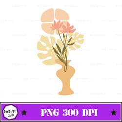 Flowers PNG, Mason jar design for sublimation screen print transfers ready for press, Painted mason jar, Spring png prin
