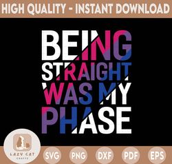 Being straight was my a phase Svg, Lgbtq Svg, Pride parade SVG, cricut file, Cut Files, Silhouette Files