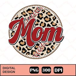 Baseball Mom Leopard Sublimation, Digital Download Clipart, Sublimation PNG