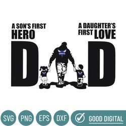 Charlotte Hornets Dad A Sons First Hero Daughters First Love Svg, Fathers Day Gift, Baseball Fan Svg, Dad Shirt, Fathers