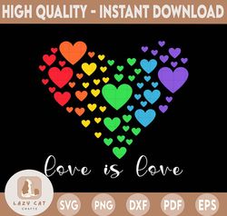 LGBTQ Heart Svg, LGBT Valentine's Day , Rainbow Pride Month Flag Svg, Lgbtqia Love Svg, Lesbian Gay Bisexual Trans Queer