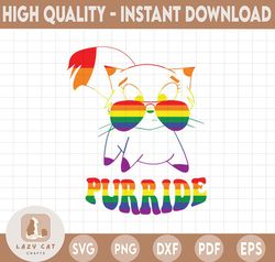 Pride Cat Colorful LGBT Purride Svg, Happy Purride Svg, Gay Pride Purride Svg, Cat With LGBT, Cat Lover Svg, LGBT Awaren