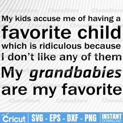 My Kids Accuse Me Of Having A Favorite Child Which Is Ridiculous Because svg, dxf,eps,png, Digital Download