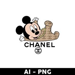 Baby Mickey Chanel Png, Chanel Logo Png, Baby Mickey Png, Fashion Brand Png, Disney Chanel Png - Digital File