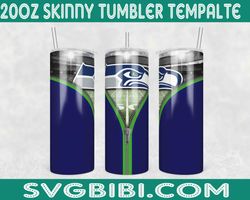 Seattle Seahawks Zipper Tumbler Wrap, Football Tumbler Png, Skinny 20oz Tumbler Wrap, NFL Tumbler PNG, Seattle Seahawks