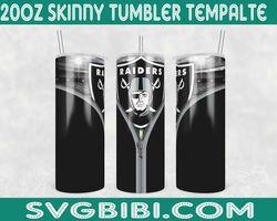 Raiders Zipper Tumbler Wrap, Football Tumbler Png, Skinny 20oz Tumbler Wrap, NFL Tumbler PNG, Raiders Zipper Png