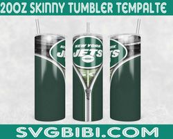 NewYork Jets Zipper Tumbler Wrap, Football Tumbler Png, Skinny 20oz Tumbler Wrap, NFL Tumbler PNG, NewYork Jets Zipper