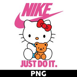 Hello Kitty Swoosh Png, Hello Kitty Nike Png, Nike Logo Png, Hello Kitty Png Digital File - Digital File